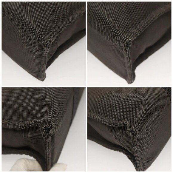 HERMES Her Line MM Hand Bag Canvas Gray Auth - Picture 15 of 15